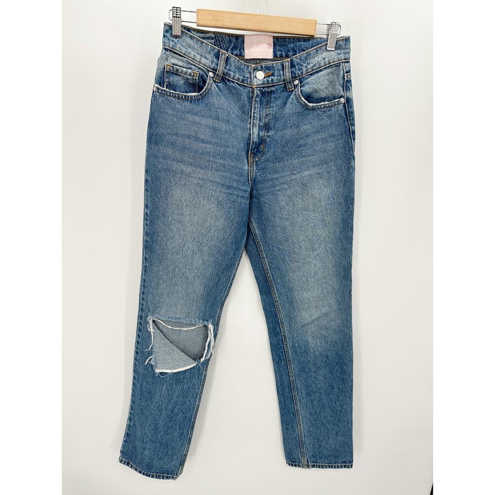 Revice Jeans Women 28 Blue Light‎ Wash Denim 100% Cotton Straight Leg Loose Fit